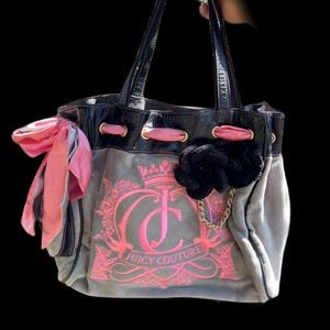 Juicy couture beautiful rare grey and pink bag y2k